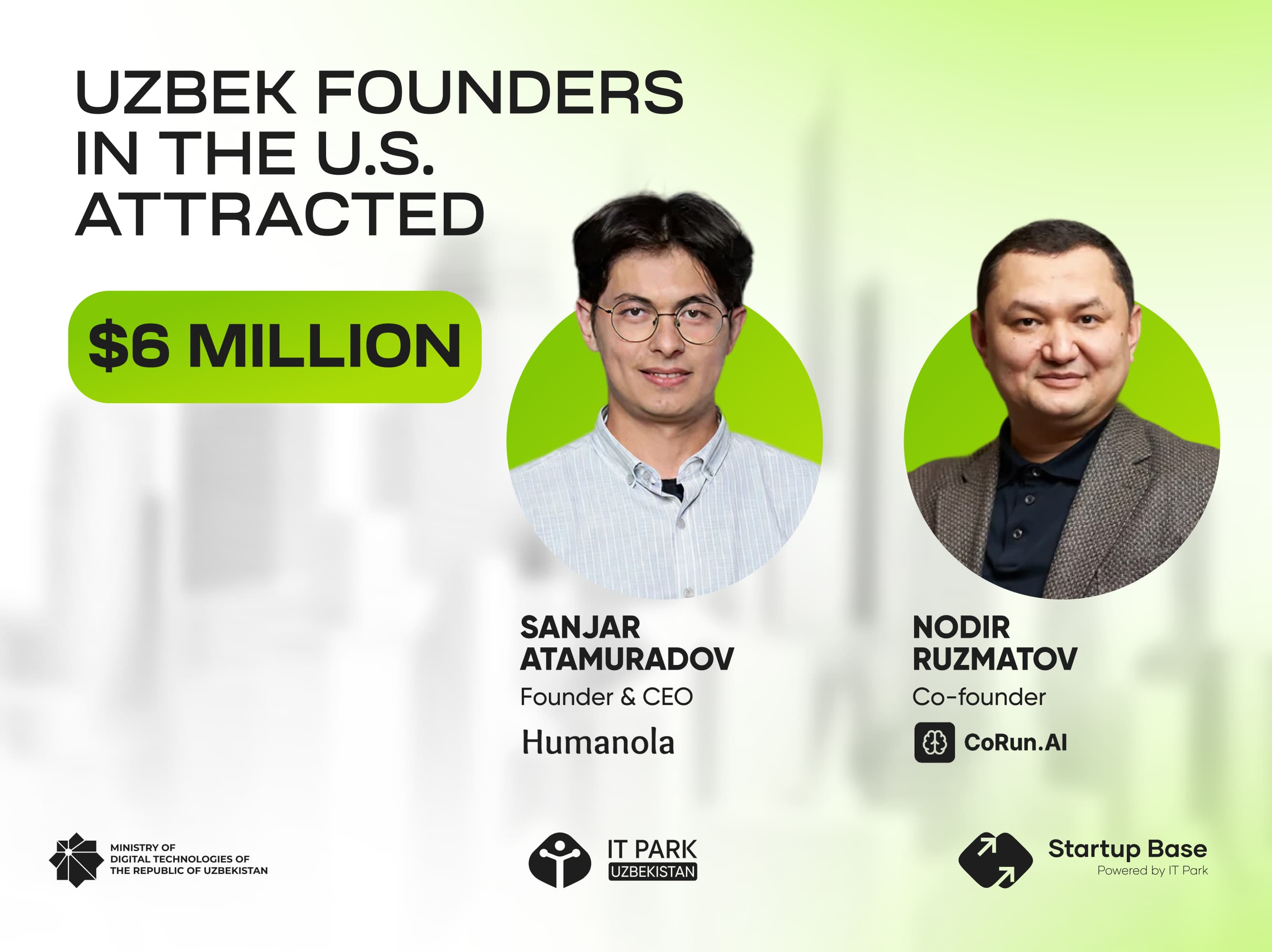 O‘zbekistonlik startap asoschilari AQShda $6 mln xalqaro investitsiya jalb qildi