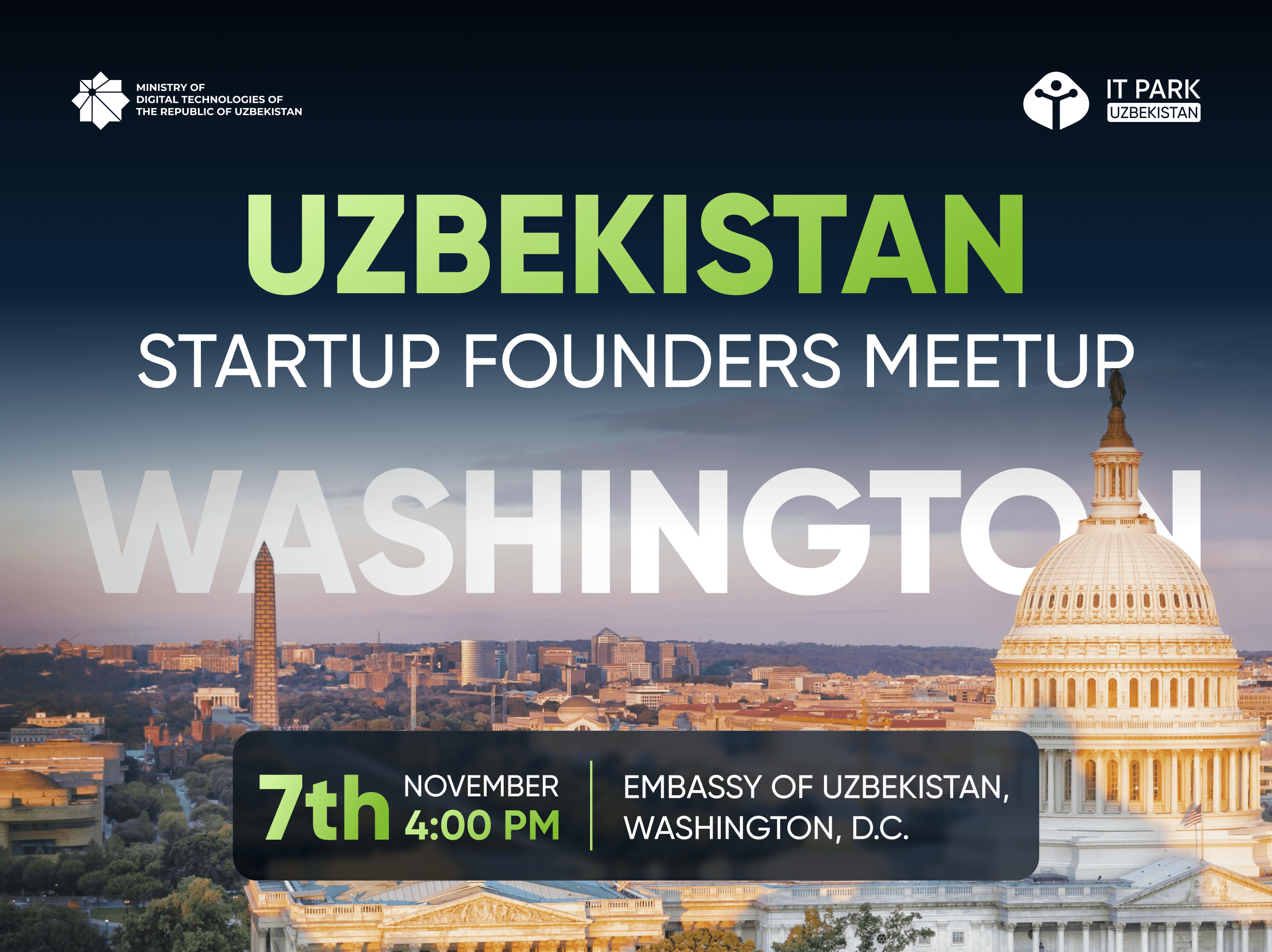 Uzbekistan Startup Founders Meetup — Vashington 2025